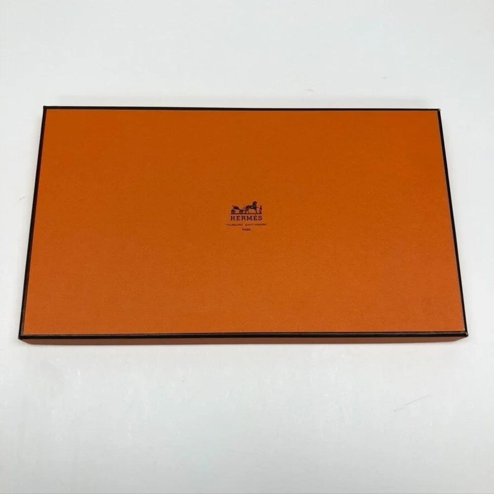 Authentic‎ Hermes Orange Storage Shopping Gift Box Empty 13.5x7.5x1 Small